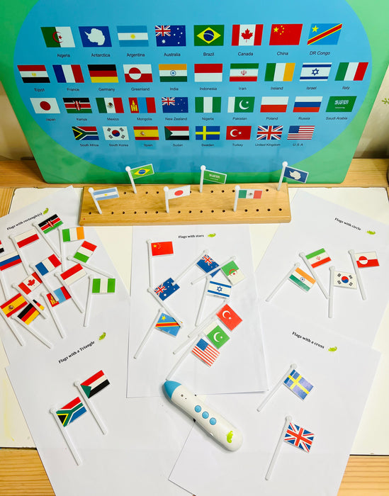 World Map with Flags