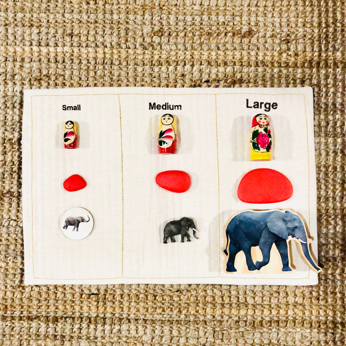 Sorting Mat: Small, Medium & Large