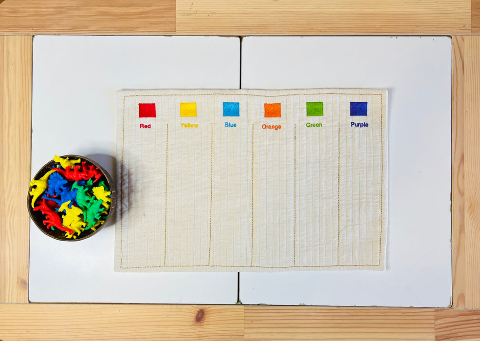 Sorting Mat: Colours& Shapes - Hooked On Learning