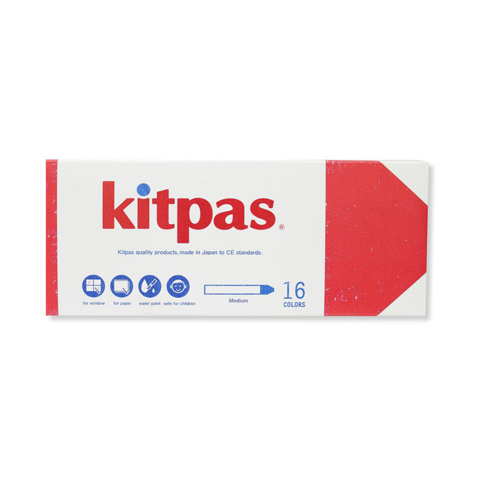 Kitpas Medium Stick Crayons 16 Colours